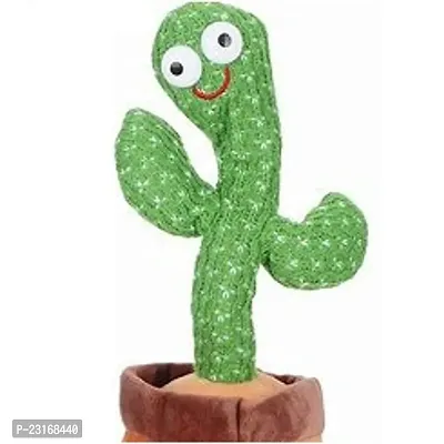 Dancing Cactus Talking Toy, Cactus Plush Rechargeable Toy, Wriggle And Singing Recording Repeat What You Say Funny Education Toys for Babies Children Playing, Home Decorate (Cactus Toy)-thumb2