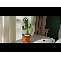 Dancing Cactus Talking Toy, Cactus Plush Rechargeable Toy, Wriggle And Singing Recording Repeat What You Say Funny Education Toys for Babies Children Playing, Home Decorate (Cactus Toy)-thumb2