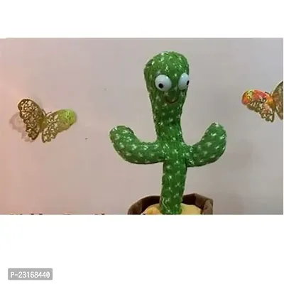 Dancing Cactus Talking Toy, Cactus Plush Rechargeable Toy, Wriggle And Singing Recording Repeat What You Say Funny Education Toys for Babies Children Playing, Home Decorate (Cactus Toy)-thumb4