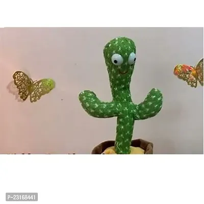 Dancing Cactus Talking Toy, Cactus Plush Rechargeable Toy, Wriggle And Singing Recording Repeat What You Say Funny Education Toys for Babies Children Playing, Home Decorate (Cactus Toy)-thumb3