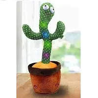 Dancing Cactus Talking Toy, Cactus Plush Rechargeable Toy, Wriggle And Singing Recording Repeat What You Say Funny Education Toys for Babies Children Playing, Home Decorate (Cactus Toy)-thumb2