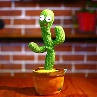 Dancing Cactus Talking Toy, Cactus Plush Rechargeable Toy, Wriggle And Singing Recording Repeat What You Say Funny Education Toys for Babies Children Playing, Home Decorate (Cactus Toy)-thumb3