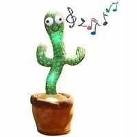 Dancing Cactus Talking Toy, Cactus Plush Rechargeable Toy, Wriggle And Singing Recording Repeat What You Say Funny Education Toys for Babies Children Playing, Home Decorate (Cactus Toy)-thumb2