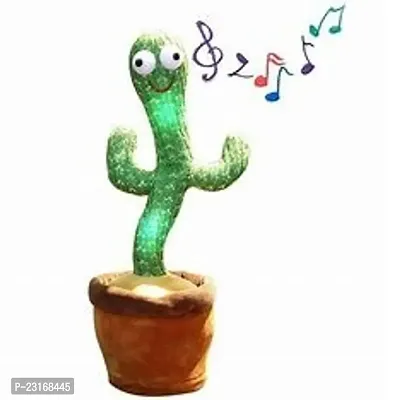 Dancing Cactus Talking Toy, Cactus Plush Rechargeable Toy, Wriggle And Singing Recording Repeat What You Say Funny Education Toys for Babies Children Playing, Home Decorate (Cactus Toy)-thumb3