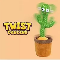 Dancing Cactus Talking Toy, Cactus Plush Rechargeable Toy, Wriggle And Singing Recording Repeat What You Say Funny Education Toys for Babies Children Playing, Home Decorate (Cactus Toy)-thumb1