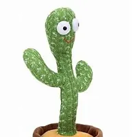 Dancing Cactus Talking Toy, Cactus Plush Rechargeable Toy, Wriggle And Singing Recording Repeat What You Say Funny Education Toys for Babies Children Playing, Home Decorate (Cactus Toy)-thumb2