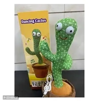 Dancing Cactus Talking Toy, Cactus Plush Rechargeable Toy, Wriggle And Singing Recording Repeat What You Say Funny Education Toys for Babies Children Playing, Home Decorate (Cactus Toy)-thumb3