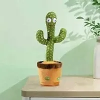 Dancing Cactus Talking Toy, Cactus Plush Rechargeable Toy, Wriggle And Singing Recording Repeat What You Say Funny Education Toys for Babies Children Playing, Home Decorate (Cactus Toy)-thumb2