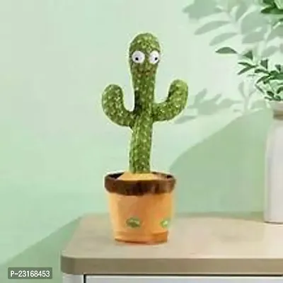 Dancing Cactus Talking Toy, Cactus Plush Rechargeable Toy, Wriggle And Singing Recording Repeat What You Say Funny Education Toys for Babies Children Playing, Home Decorate (Cactus Toy)-thumb3