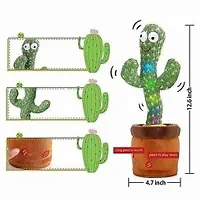 Dancing Cactus Talking Toy, Cactus Plush Rechargeable Toy, Wriggle And Singing Recording Repeat What You Say Funny Education Toys for Babies Children Playing, Home Decorate (Cactus Toy)-thumb3