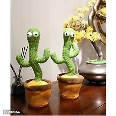 Dancing Cactus Talking Toy, Cactus Plush Rechargeable Toy, Wriggle And Singing Recording Repeat What You Say Funny Education Toys for Babies Children Playing, Home Decorate (Cactus Toy)-thumb0