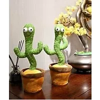 Dancing Cactus Talking Toy, Cactus Plush Rechargeable Toy, Wriggle And Singing Recording Repeat What You Say Funny Education Toys for Babies Children Playing, Home Decorate (Cactus Toy)-thumb3