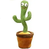 Dancing Cactus Talking Toy, Cactus Plush Rechargeable Toy, Wriggle And Singing Recording Repeat What You Say Funny Education Toys for Babies Children Playing, Home Decorate (Cactus Toy)-thumb2