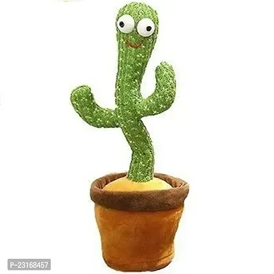 Dancing Cactus Talking Toy, Cactus Plush Rechargeable Toy, Wriggle And Singing Recording Repeat What You Say Funny Education Toys for Babies Children Playing, Home Decorate (Cactus Toy)-thumb3