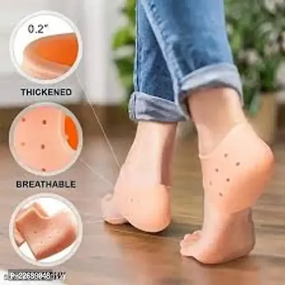 Premium Quality Moisturizing Silicone Gel Heel Socks-thumb0