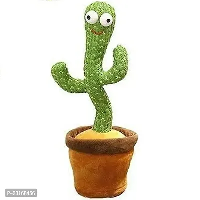 Dancing Cactus Talking Toy, Cactus Plush Rechargeable Toy, Wriggle And Singing Recording Repeat What You Say Funny Education Toys for Babies Children Playing, Home Decorate (Cactus Toy)-thumb4