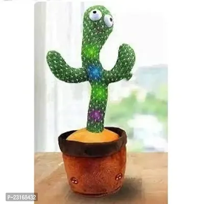 Dancing Cactus Talking Toy, Cactus Plush Rechargeable Toy, Wriggle And Singing Recording Repeat What You Say Funny Education Toys for Babies Children Playing, Home Decorate (Cactus Toy)-thumb4