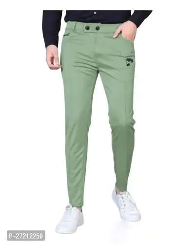 Stylish Multicoloured Polyester Solid Regular Track Pants For Men-thumb2