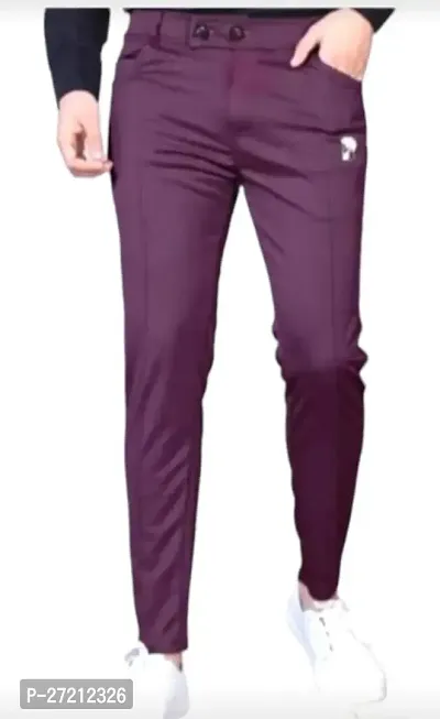 Stylish Multicoloured Polyester Solid Regular Track Pants For Men-thumb2