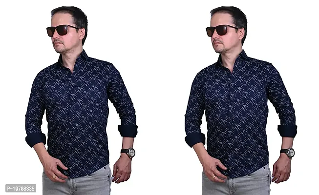 Stylish Fancy Cotton Casual Shirts Combo For Men Pack Of 2