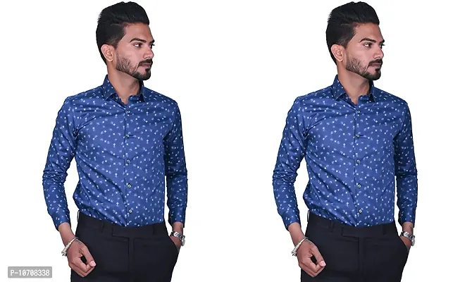 Stylish Fancy Cotton Casual Shirts Combo For Men Pack Of 2-thumb0