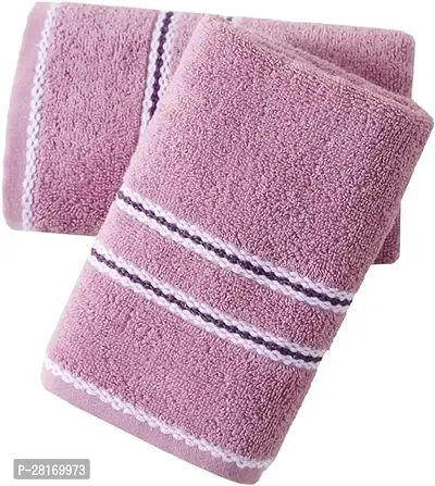 Anand Kumar Abhishek Kumar Purple Hand Towel Set 100% Cotton Soft Highly Absorbent Decorative Braided Striped Hand Towel Set Of 2 For Bathroom 13 X 29 Inches