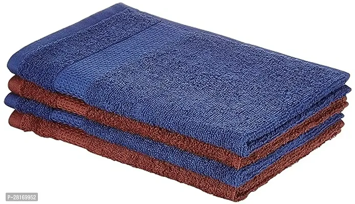Anand Kumar Abhishek Kumar Solimo Cotton 2 Piece Hand Towel Set, 380 Gsm (Twilight Blue, Brick Red)-thumb0
