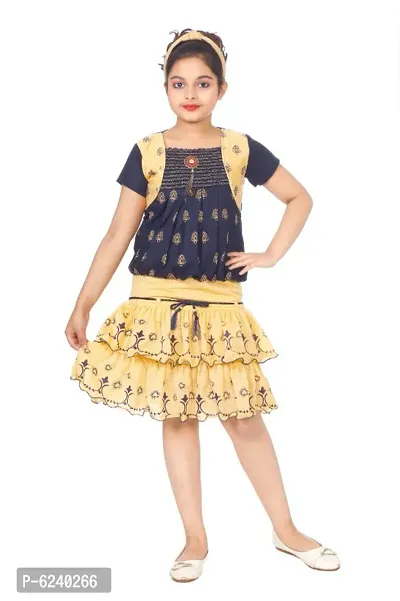 Trendy Rayon Top Skirt Age Start from 3 Years Old Child Girl to 10 Years Child Girl-thumb0