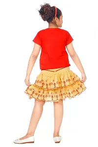 Trendy Rayon Top Skirt (Red BLUE) Age Start from 3 Years Old Child Girl to 10 Years Child Girl-thumb2