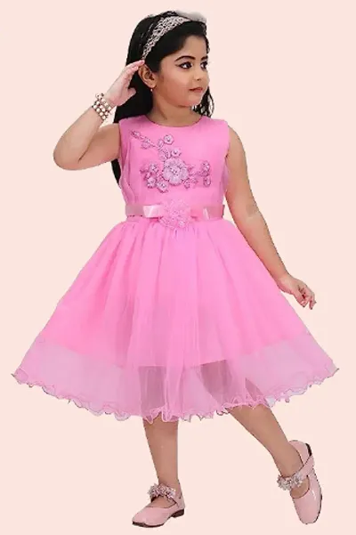 Pink color Net Frock Dress  Beautiful Kids girls