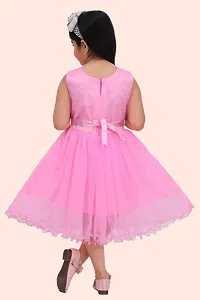 Pink color Net Frock Dress  Beautiful Kids girls-thumb1