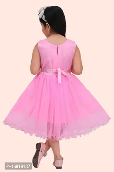 Pink color Net Frock Dress  Beautiful Kids girls-thumb2
