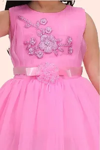 Pink color Net Frock Dress  Beautiful Kids girls-thumb2