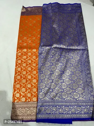 Elegant Multicoloured Art Silk Saree with Blouse piece For Women