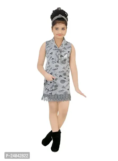 Stylish Fancy Cotton Fit And Flare Dress For Girls