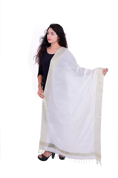 Urban DESI Art Silk Striped Dupatta for Women and Girls.