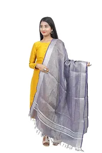 Urban desi Tissue Linen Dupatta for Women and Girls (Blue)-thumb1