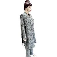 Stylish Wool Womens Multi Shades Kurta, Bottom and Dupatta Set-thumb1