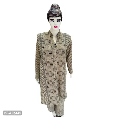 Stylish Wool Womens Multi Shades Kurta, Bottom and Dupatta Set