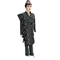 Stylish Wool Womens Multi Shades Kurta, Bottom and Dupatta Set-thumb1