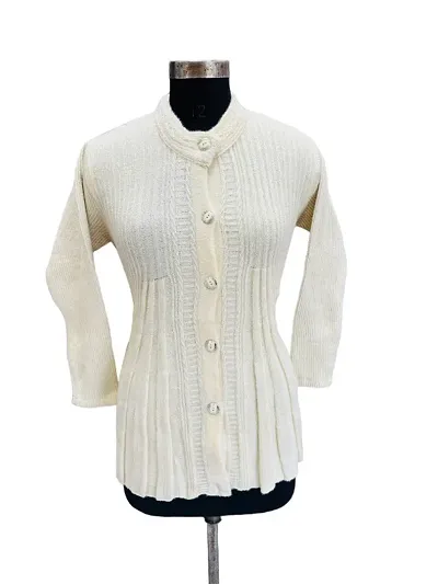 Classic Wool Cardigan Sweater for Women