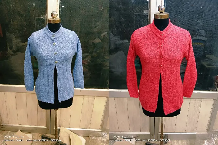 Classic Wool Cardigan Sweater for Women, Pack of 2