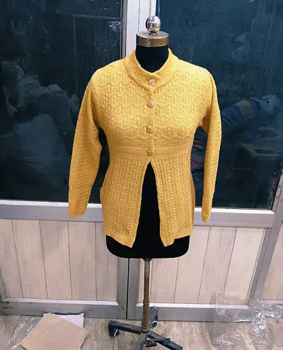 Classic Wool Cardigan Sweater for Women