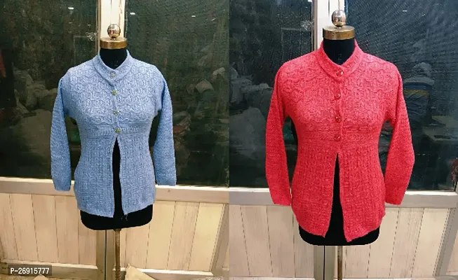 Classic Wool Cardigan Sweater for Women Set of 2-thumb0