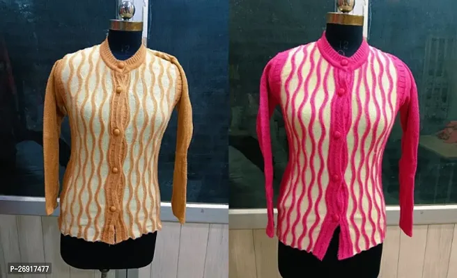 Classic Wool Cardigan Sweater for Women Set Of 2-thumb0