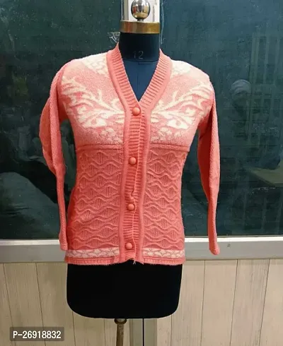 Classic Wool Cardigan Sweater for Women-thumb0
