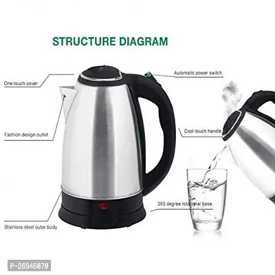 Scarlett Electric Kettle,Electric Kettle,Automatic Electric Kettle,Tea Coffee Making Multipurpose Milk Boiling Water Heater,Stainless Steel-thumb3