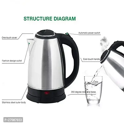 Electric Kettle | Stainless Steel | Automatic Cut-Off | Used To Boil Water | Make Tea/Coffee | Instant Noodles, Soup Etc.-thumb5