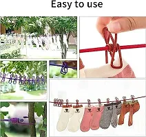 Elastic Cloth Hanging Rope for Cloth Drying with 12 Clips-thumb3