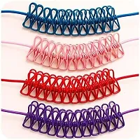 Elastic Cloth Hanging Rope for Cloth Drying with 12 Clips-thumb2